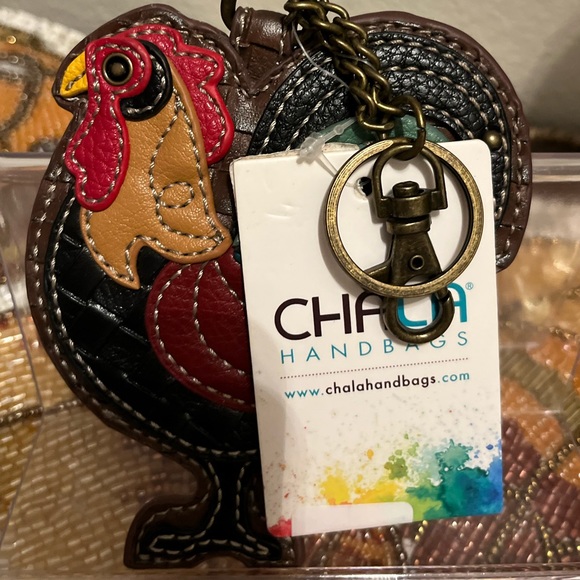 Chala Colorful Rooster Key Fob & Coin Purse. NWT - Picture 3 of 3